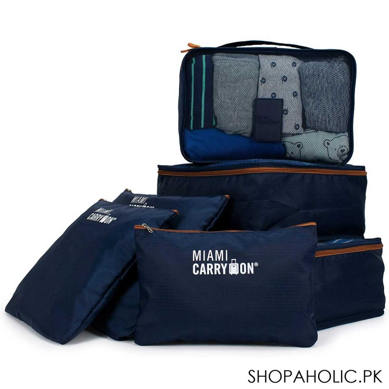 Set of 6 Miami Carry On Travel Packing Cubes
