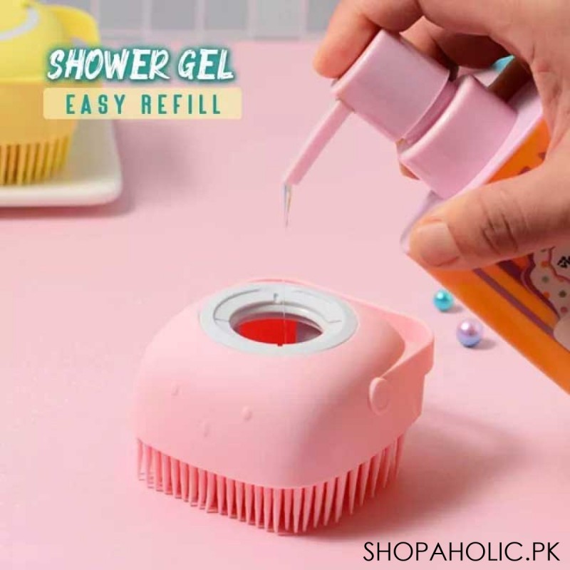Silicone Massage Bath Brush Liquid Mini Soap Dispenser