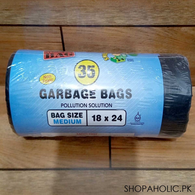 15/22/35 Pcs Black Garbage Bag Roll