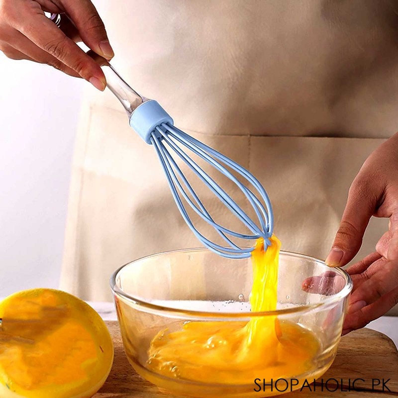 Silicone Manual Egg Beater with Acrylic Handle