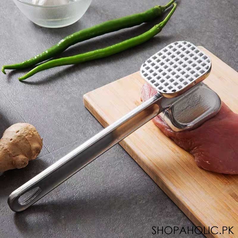 Aluminum Double Side Meat Tenderizer With Hammer