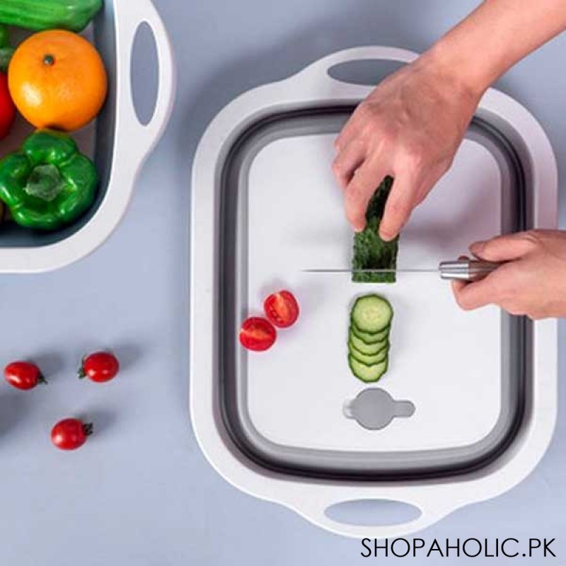 3 in 1 Collapsible Cutting Board Wash Basin and Serving Basket