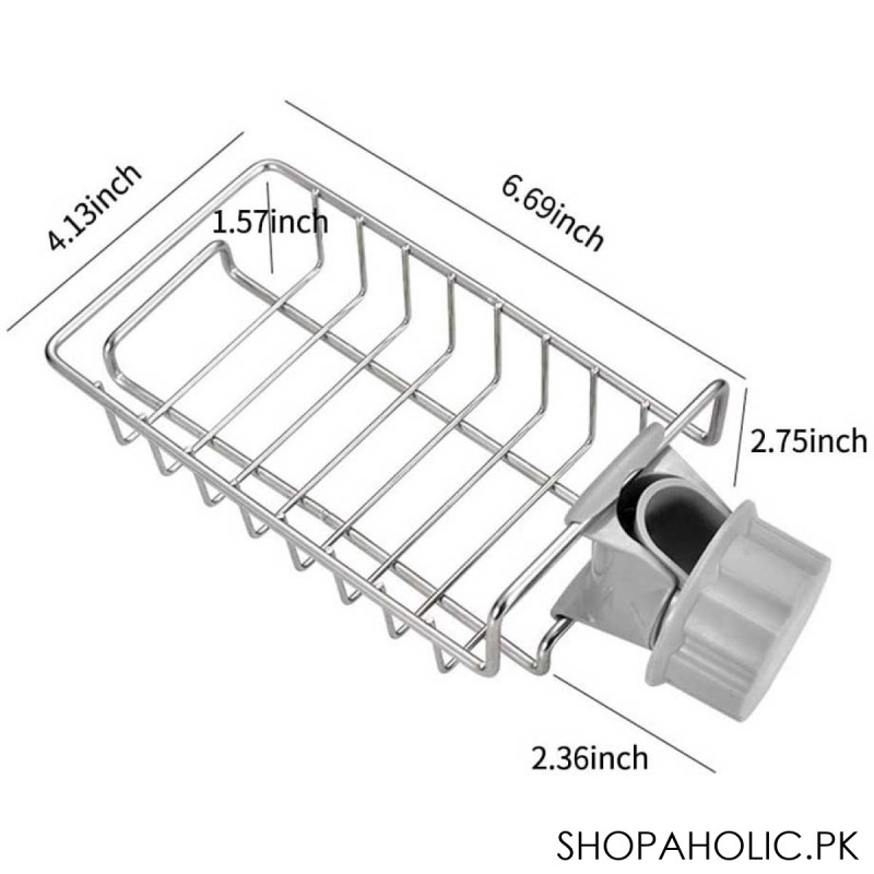 Adjustable Stainless Steel Sink Faucet Storage Rack Hanging Basket Drain Rack