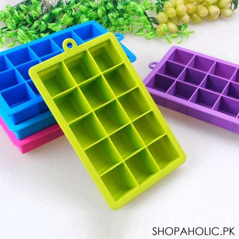 15 Grids Big Ice Cube Tray Square Shape Mold