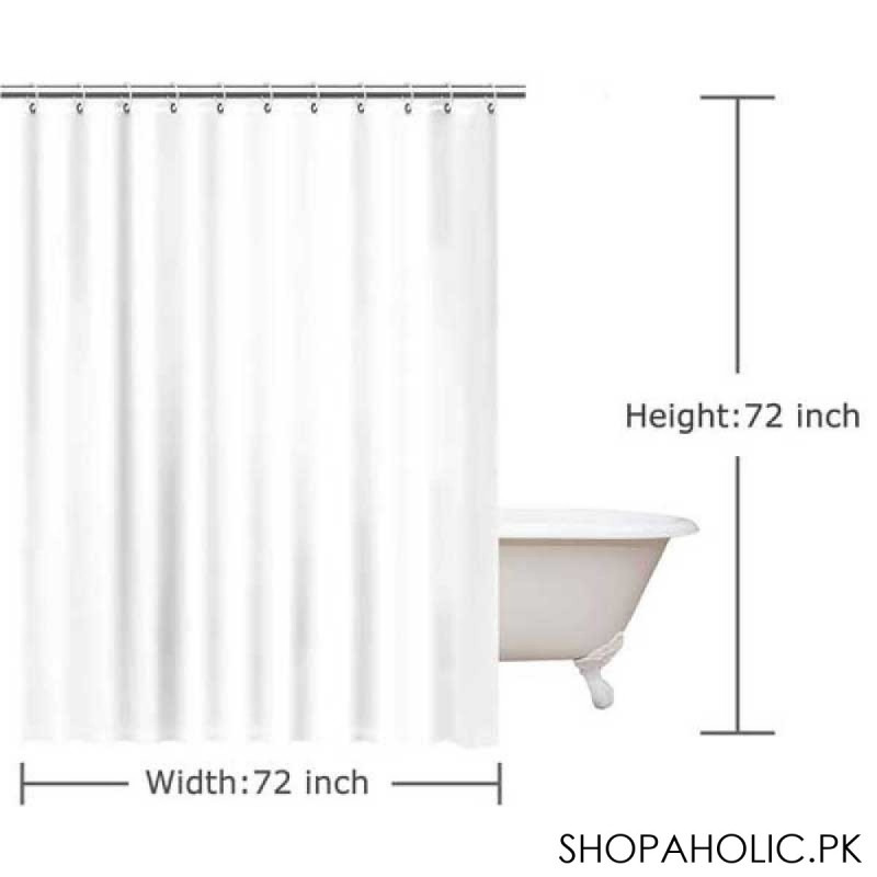 Shower Curtain with Hooks (Random Design)