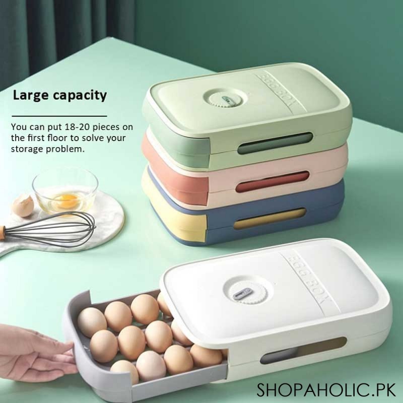 Refrigerator Large Capacity Rolling Egg Storage Box
