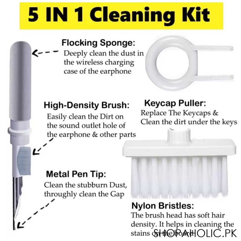 5 in 1 Cleaning Soft Brush for Keyboard and Earphone
