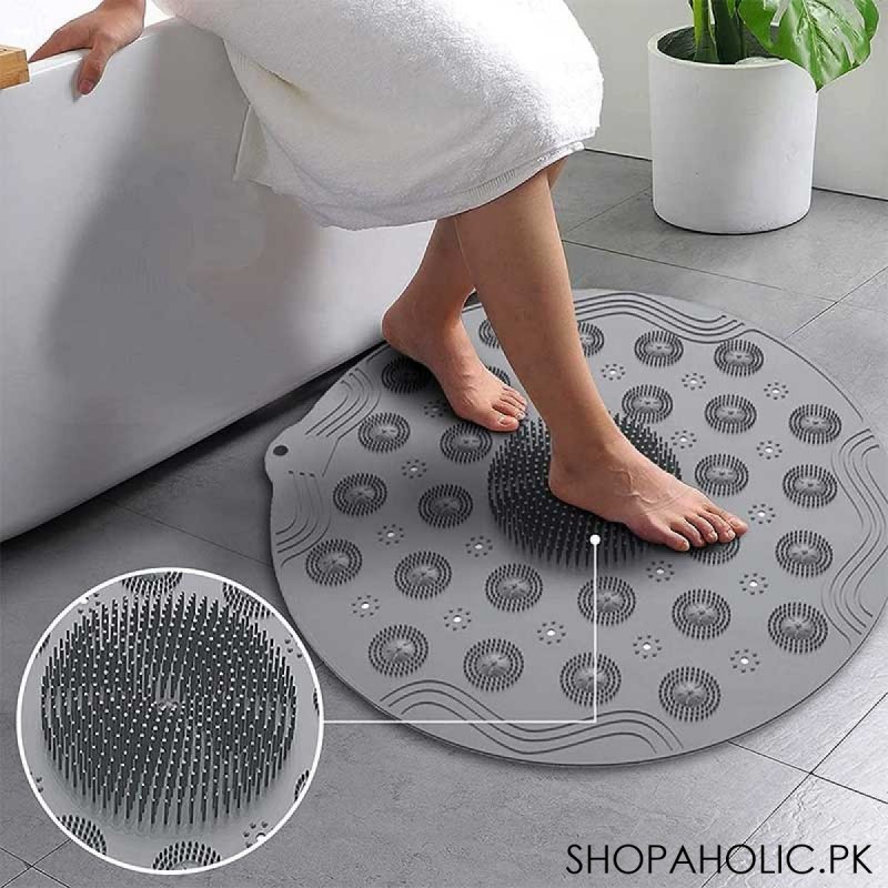 Silicone Non Slip Round Bathroom Mat