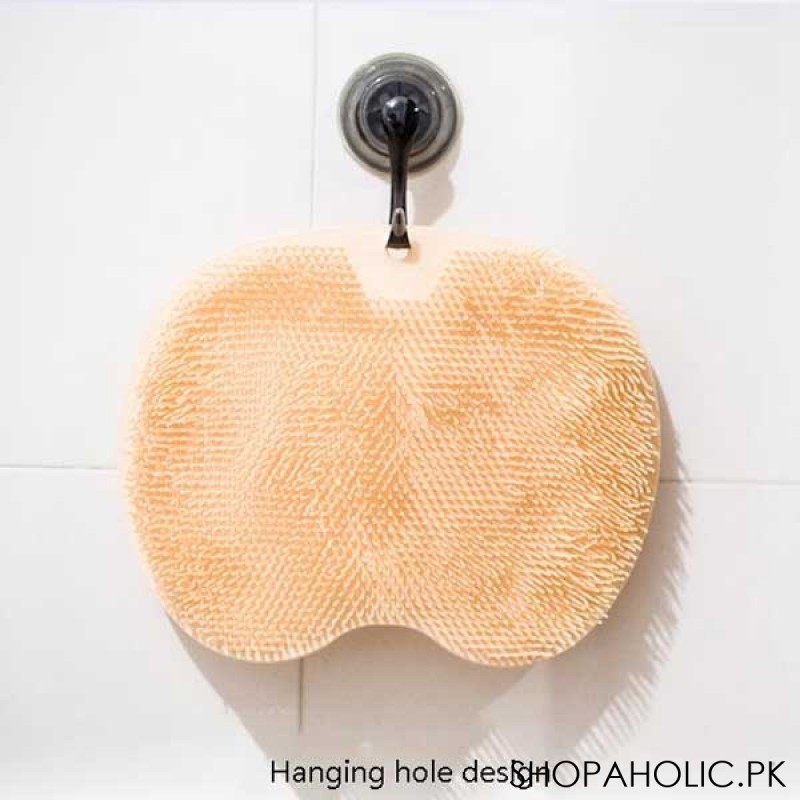 Silicone Non-slip Back Brush and Foot Massager Scrubber Mat