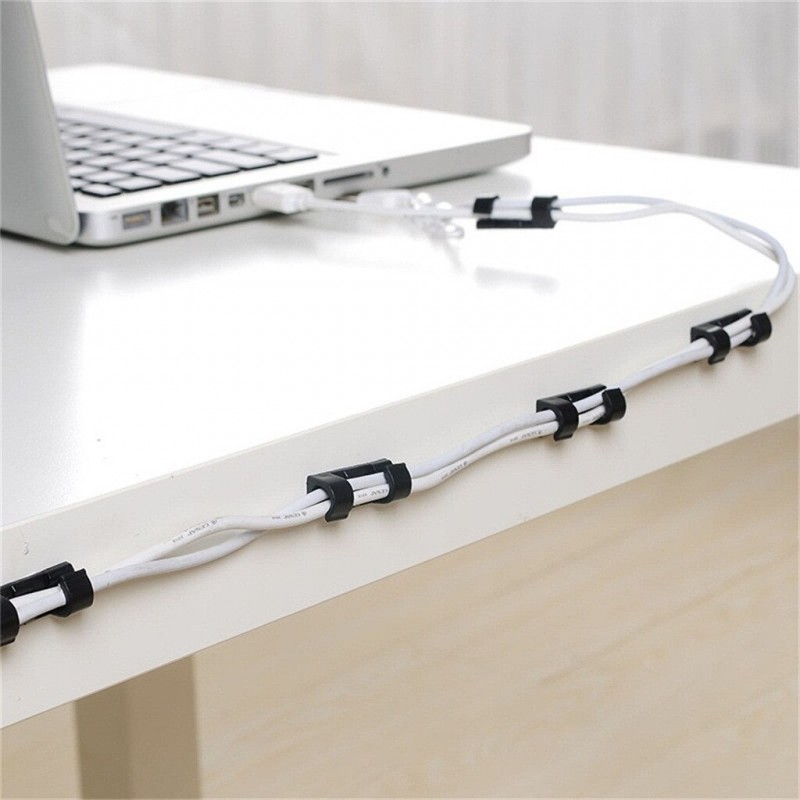16Pcs Big Size Self Adhesive Crystal Design Cable Clips Organizer Desk Mouse Cable Wire Holder