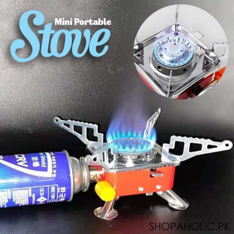 Mini Portable Foldable Card Type Square Stove K-202 with Gas Cylinder