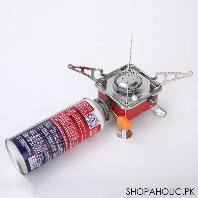 Mini Portable Foldable Card Type Square Stove K-202 with Gas Cylinder