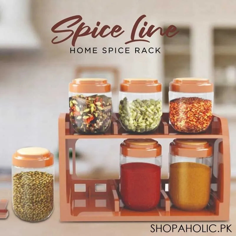 Buy Spice Line 6 Jars with Rack Set at the Best Price in Pakistan