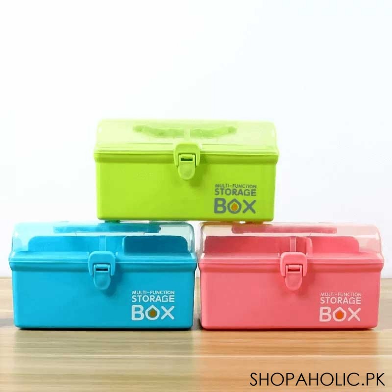 Multipurpose Medicine Storage Box with Removable Tray