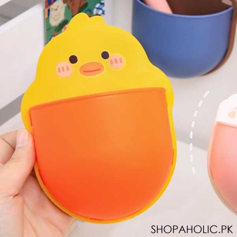 Little Duck Wall Storage Box for Mobile Phone Plug, Toothpaste and Toothbrush Holder
