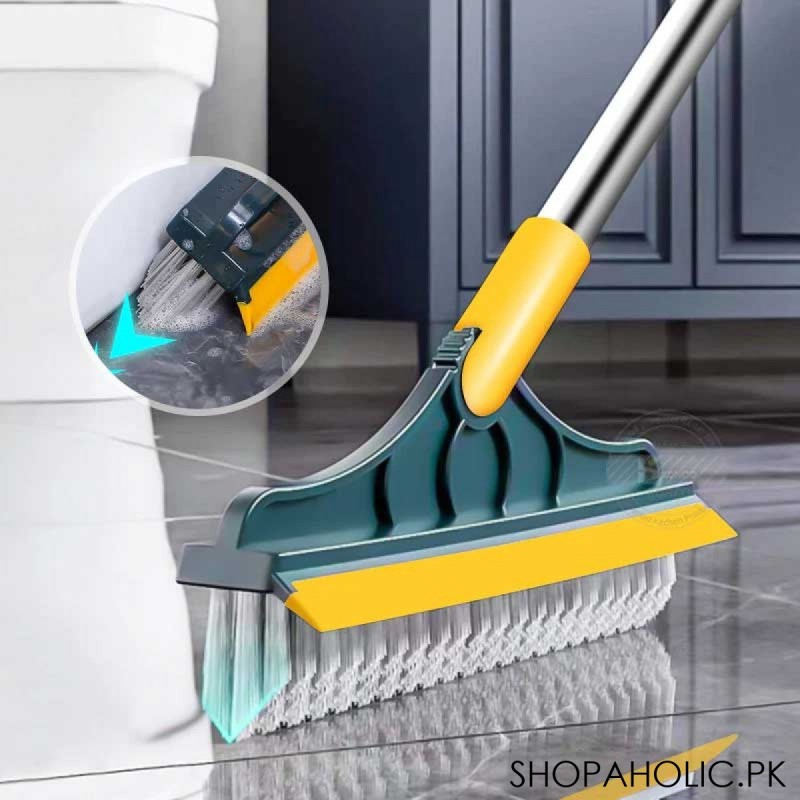 2 in 1 Magic Broom Floor Cleaning Scrub Brush with Wiper