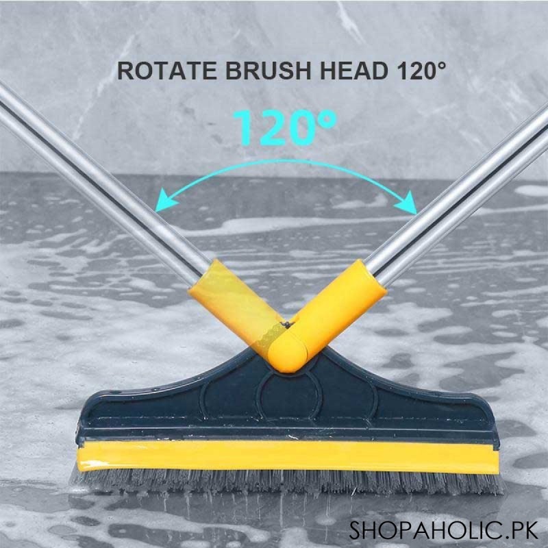2 in 1 Magic Broom Floor Cleaning Scrub Brush with Wiper