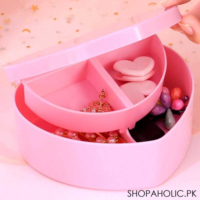 Heart Shaped Jewelry Storage Box with Mirror