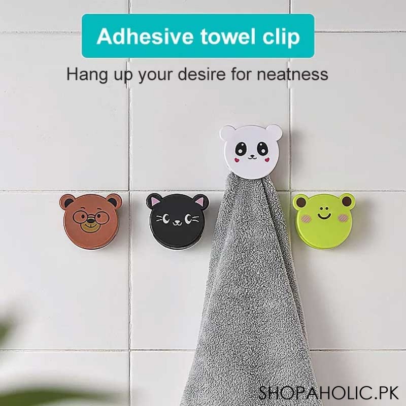 Wall Mounted Sticking Towel Clip Holder