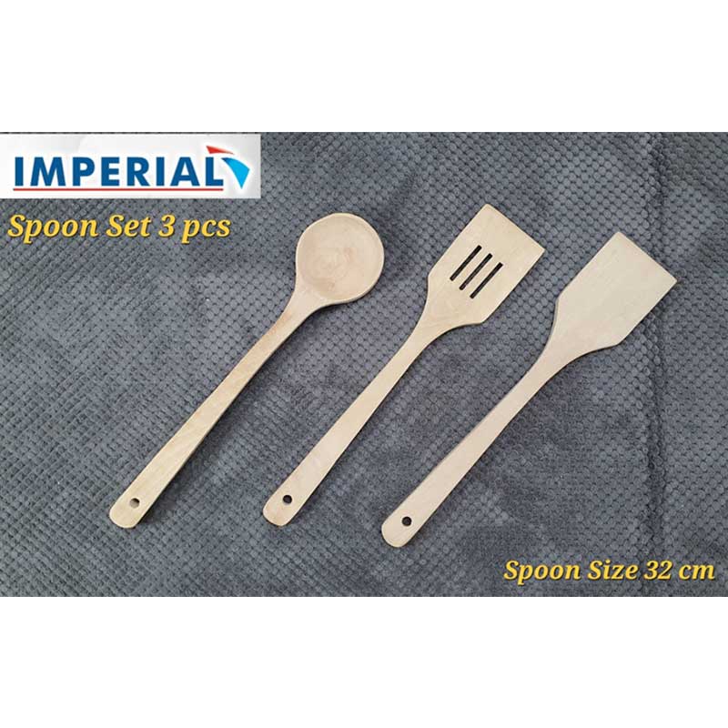 Imperial (Set of 3) Bamboo Wood Spatula Cooking Utensil Tools
