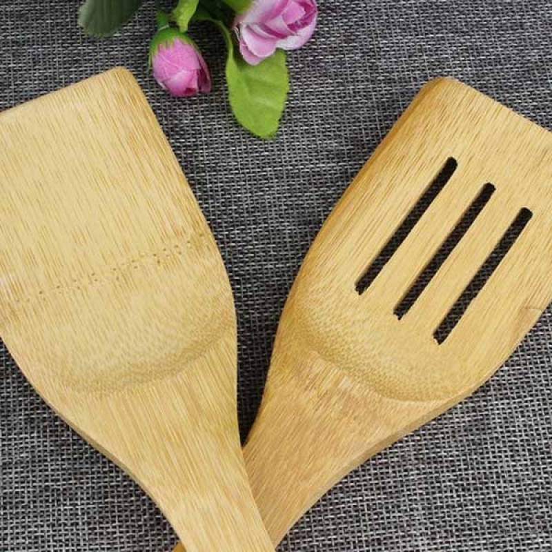 (Set of 4) Wood Spatula Non-Stick Cookware Cooking Utensil Tools