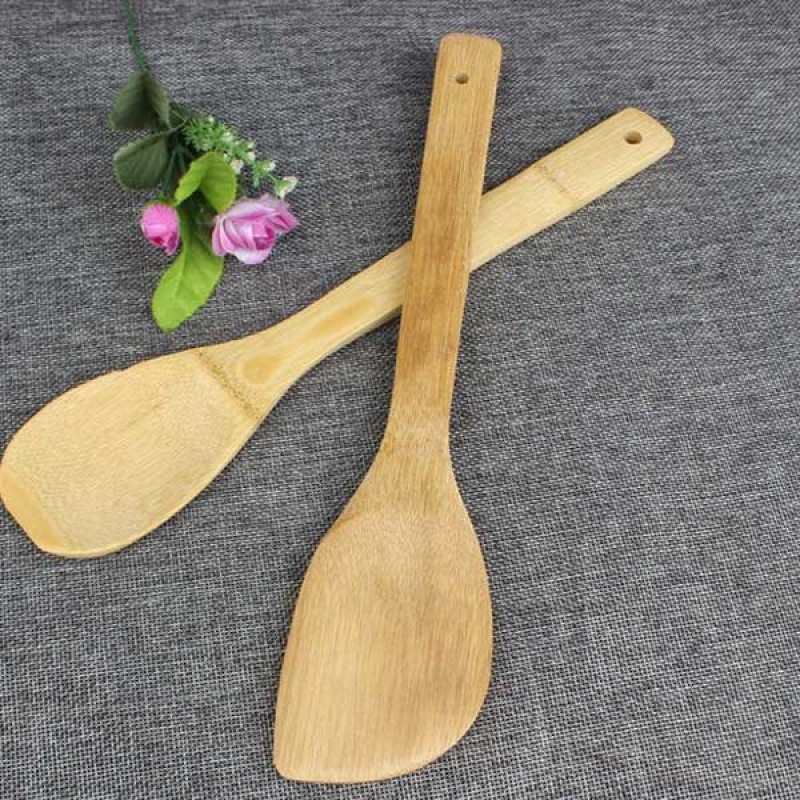 (Set of 4) Wood Spatula Non-Stick Cookware Cooking Utensil Tools