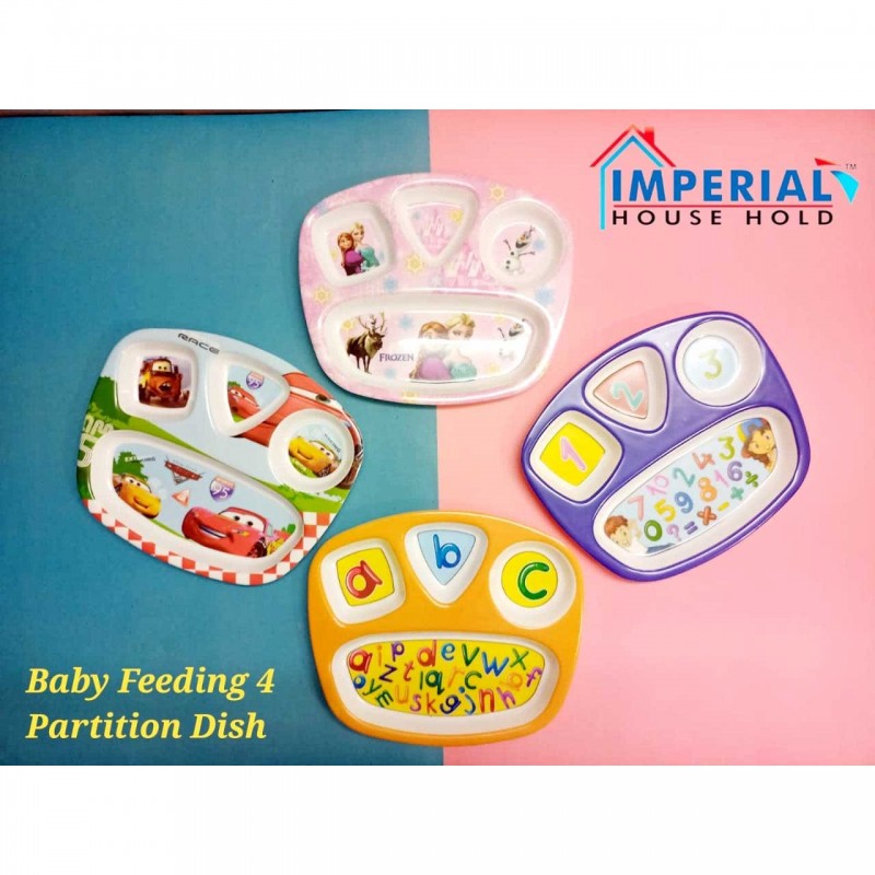 Imperial High Quality Baby Feeding 4 Partition Dish for Kids