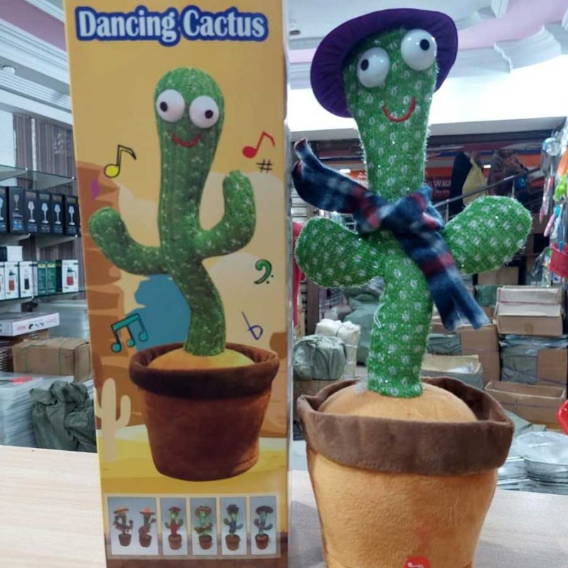 Rechargeable  Dancing Cactus Plush Talkative Kids Toy