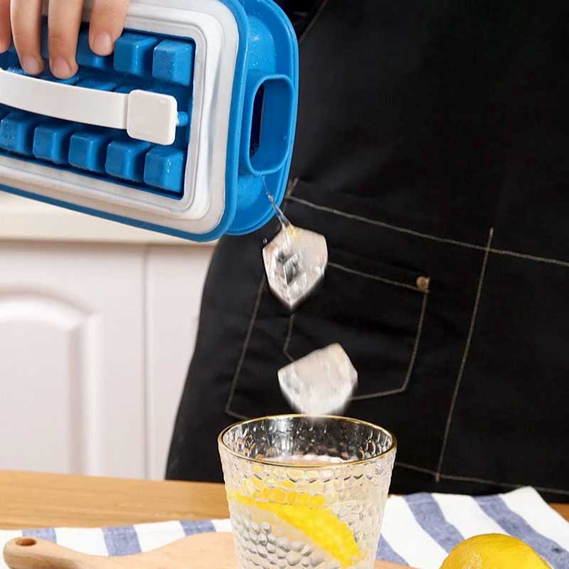 2 In 1 Collapsible Ice Cube Tray and Travel Water Bottle