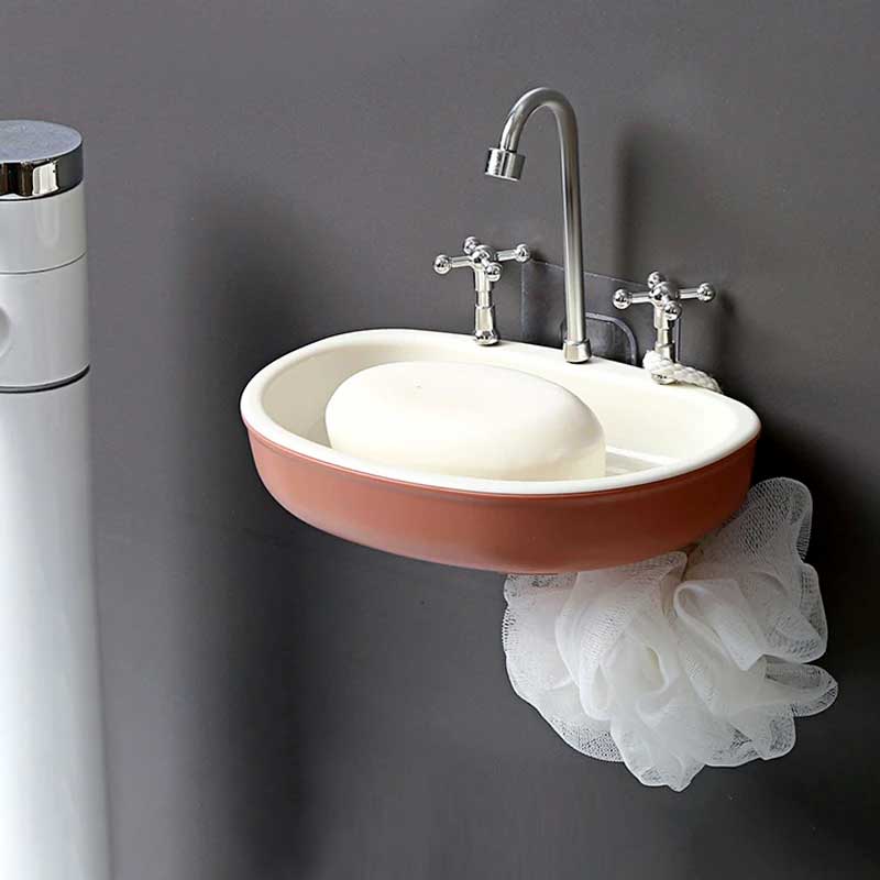 Wall Mounted Vanity Sink Shape Soap Holder