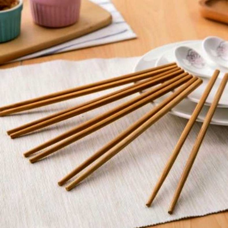 (Pack of 5 Pairs) Natural Bamboo Chopsticks
