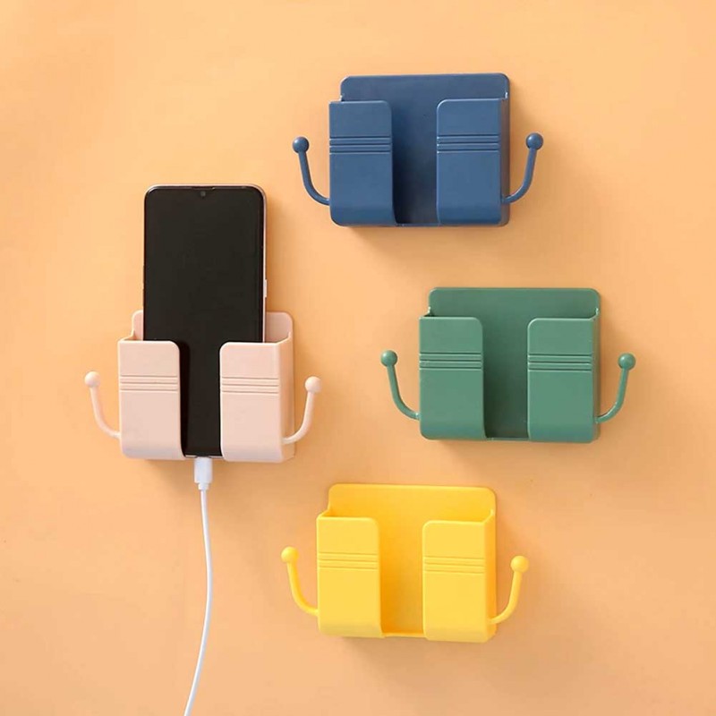 Wall Mounted Mobile Charging Holder with Dual Hook