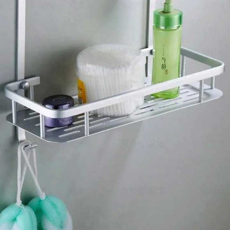 Double Layer Aluminium Storage Shelf Rack Holder for Bathroom