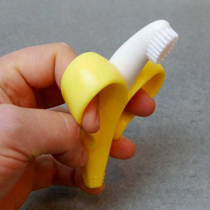 Silicone Banana Shape Baby Teether Toothbrush