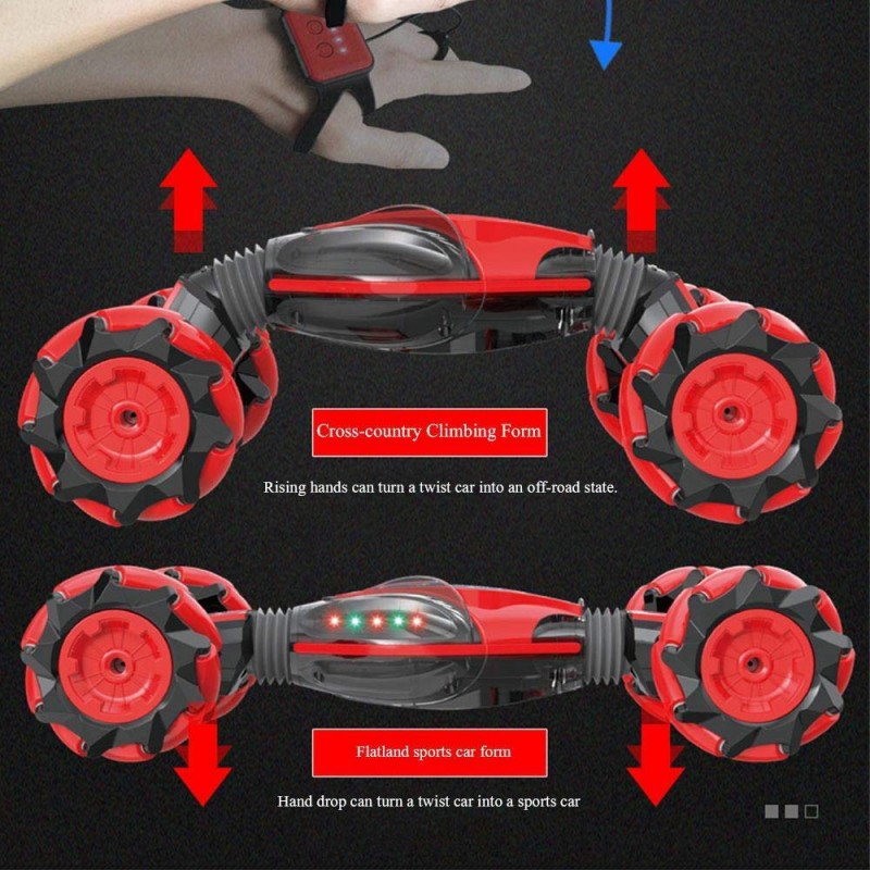 Hand Control RC Stunt Car with Double Sided Gesture Control Toy Gift for Kids