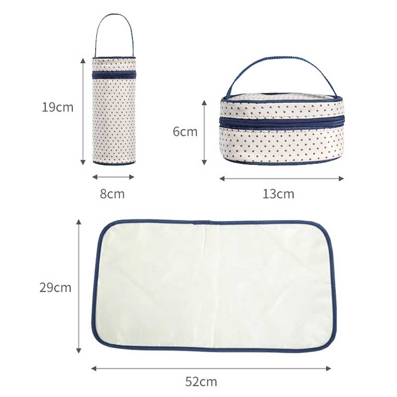 Set of 5 Mommy Bags (Big Bag, Medium Bag, Thermos Bag, Food Separate Bag, Thick Urine Pad)