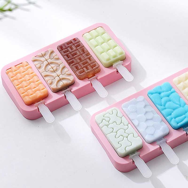 Silicone Homemade DIY Ice Popsicle Mould for Kids Summer (Random Design)