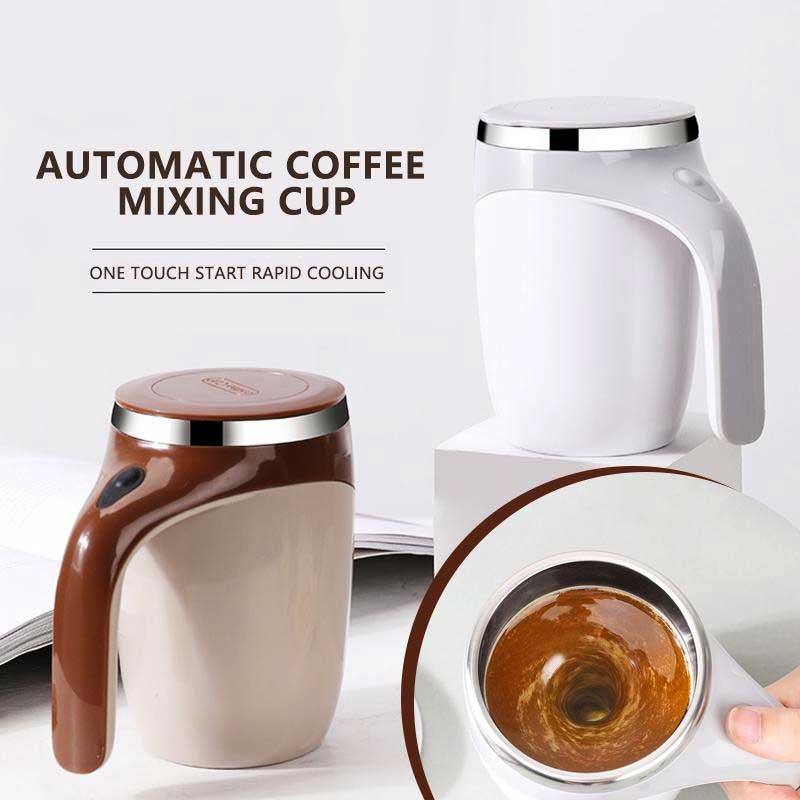 Stainless Steel Mixing Cup, Automatic Magnetic Stirring Coffee Mug