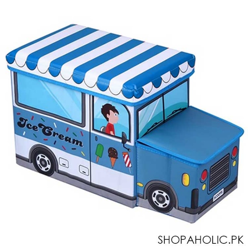 Foldable Ice Cream Bus Storage Box Organizer