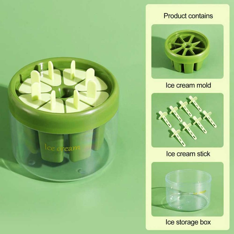 8pcs DIY Reusable Popsicle Ice Cream Molds