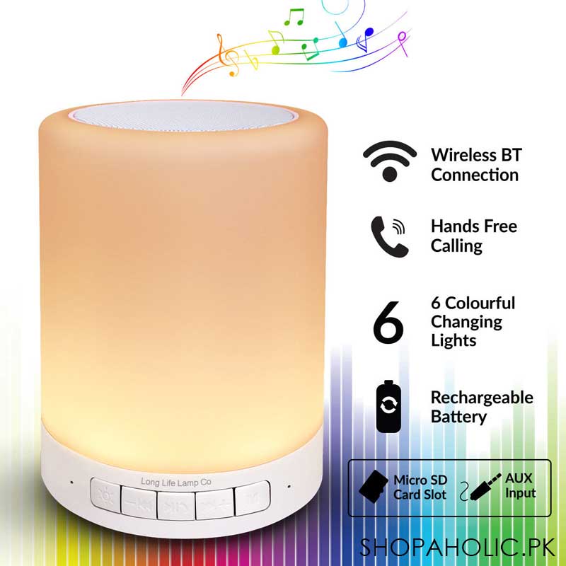 Wireless Bluetooth Speaker with Touch Lamp