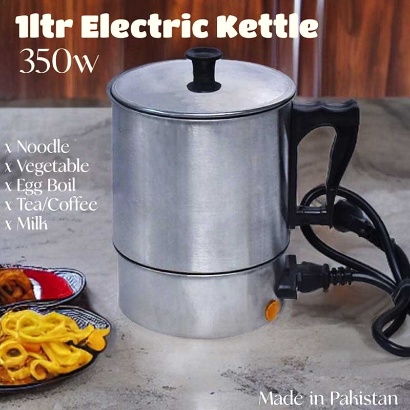 Electric Tea Kettle Stainless Steel - 1ltr