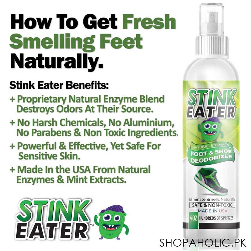 Stink Eater Foot and Shoe Deodorizer Spray Bottle for Foot Odor Eliminator & Freshener - 100ml