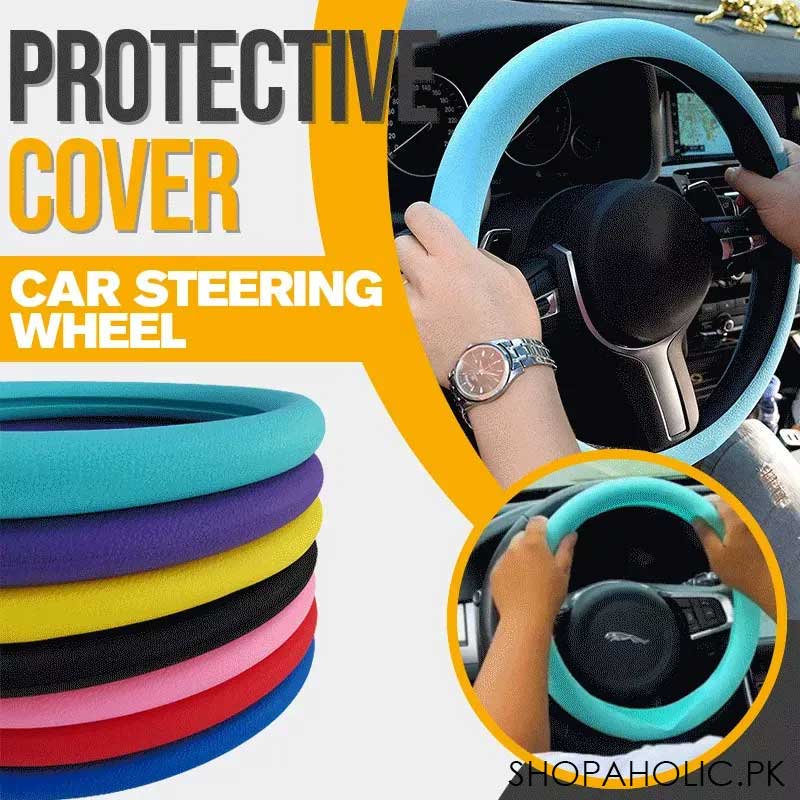 Silicone Non-Slip Car Steering Wheel Protective Cover