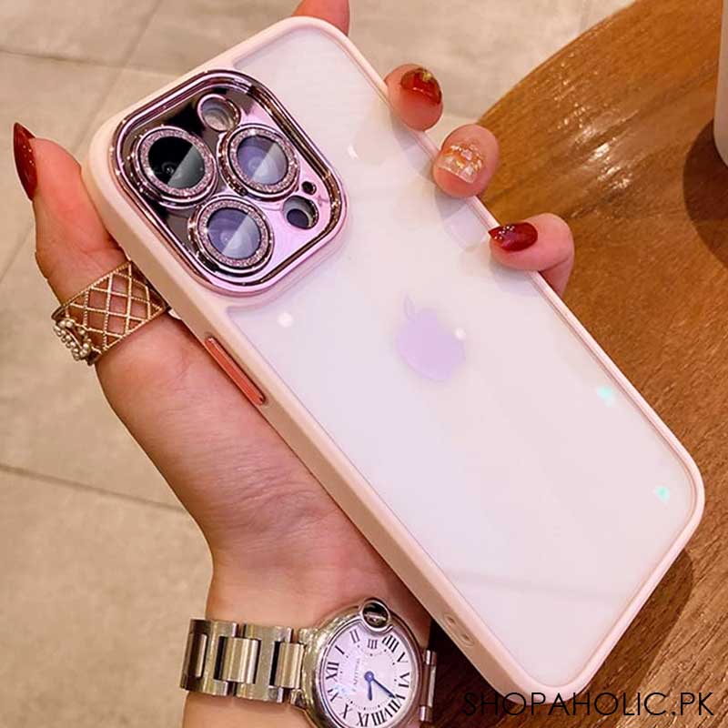 Electroplated Luxury Glitter Diamond iPhone Case Cover with Lens Film