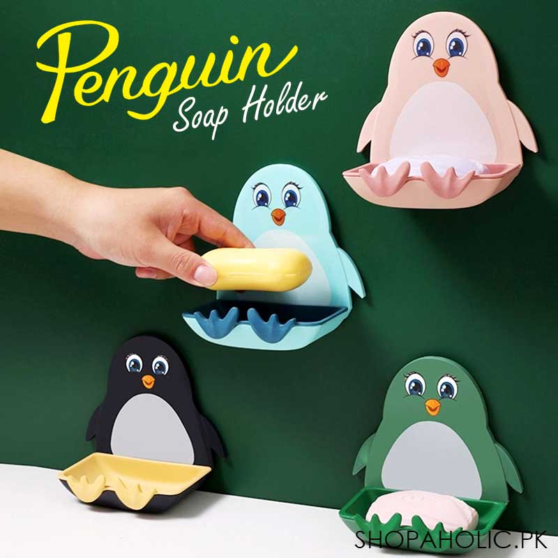 Wall Mounted Penguin Shape Soap Holder with Hook