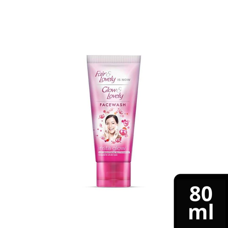 Fair & Lovely Is Now Glow & Lovely Insta Glow Face Wash, 80g