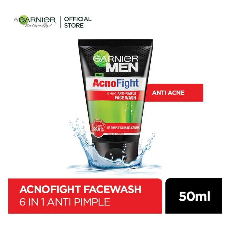 Buy Garnier Men Acno Fight 6In1 Pimple Clearing Face Wash 50g