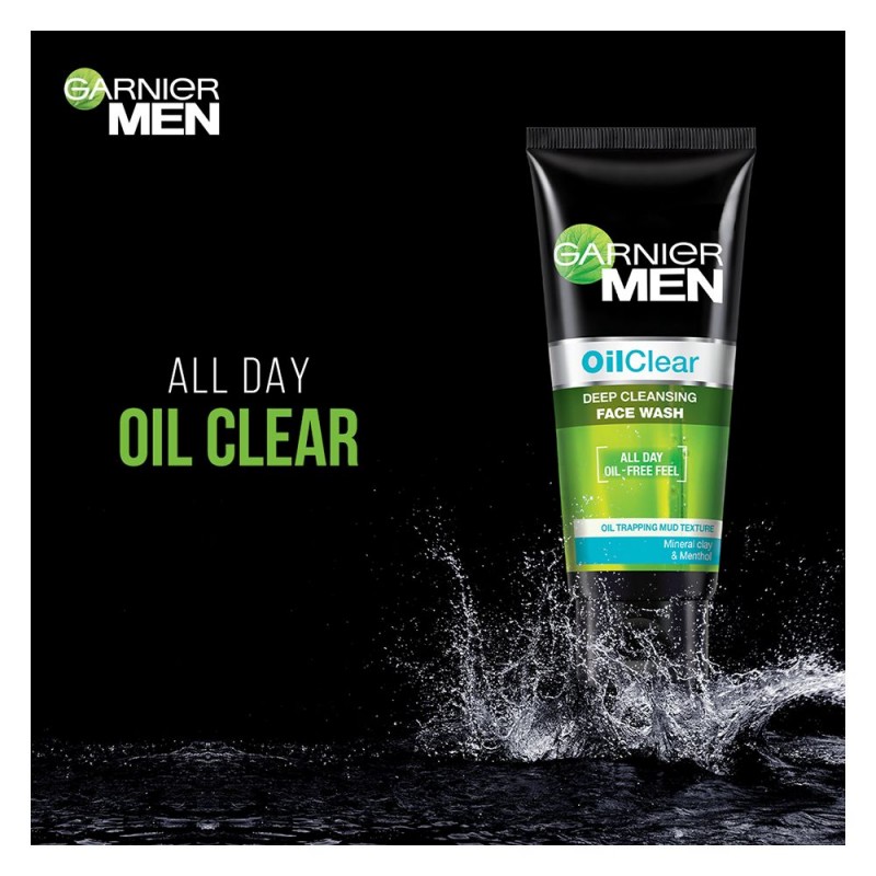 Garnier Men Oil Clear Deep Cleansing Face Wash, 100gm