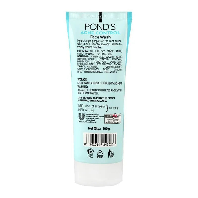 Buy Pond's Acne Control Targets Pimples Face Wash, 100g